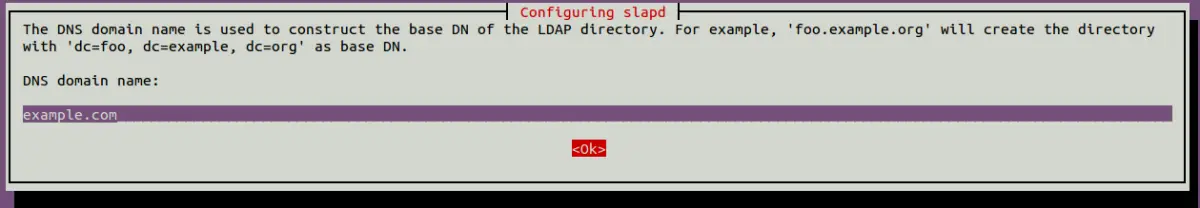 Configure slapd