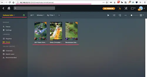 Plex example media