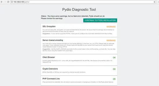 Pydio Installer