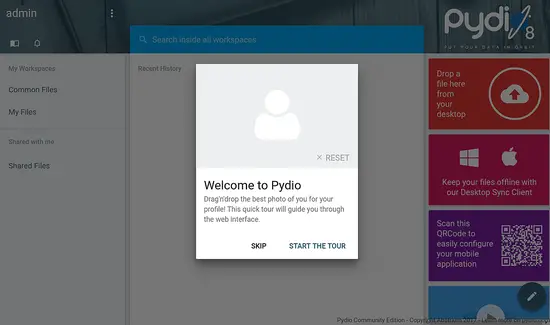 welcome to Pydio