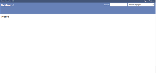 Redmine start page