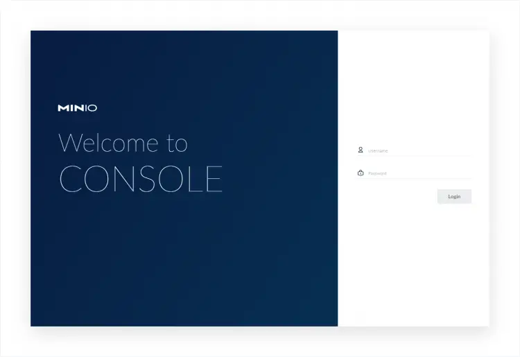 Minio Web Console Login