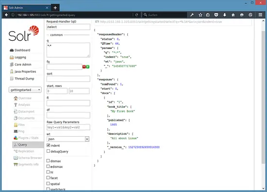 Execute a query in solr.