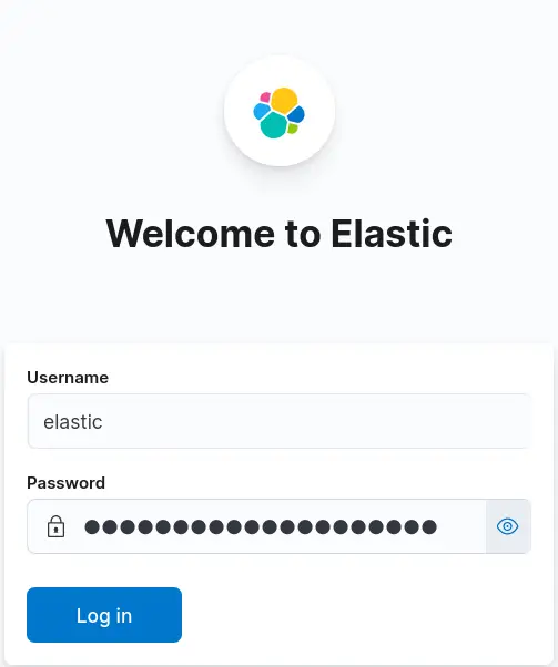 Elasticsearch Login Screen