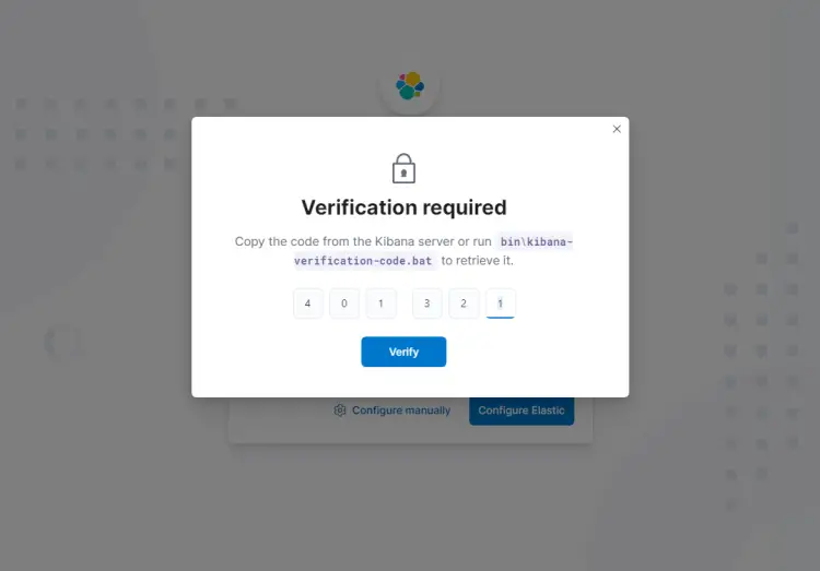 Kibana Verification Code