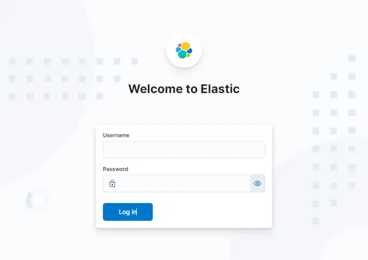 Elasticsearch Login Screen