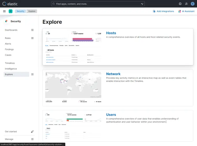 Kibana Security >> Explore Dashboard