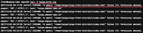 Allowing Nginx to Access the Taiga Frontend