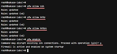 Configure UFW firewall