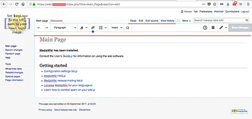 Open the VisualEditor in MediaWiki