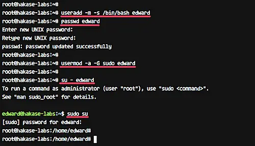 Add a Linux system user for VNC connection