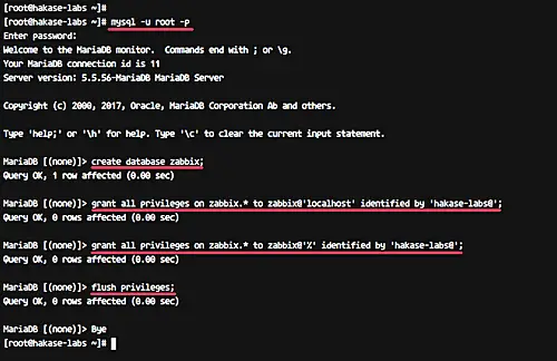 Create database