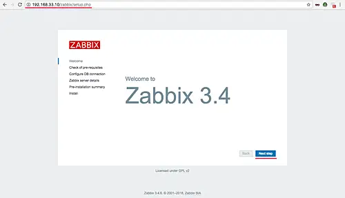 Zabbix setup