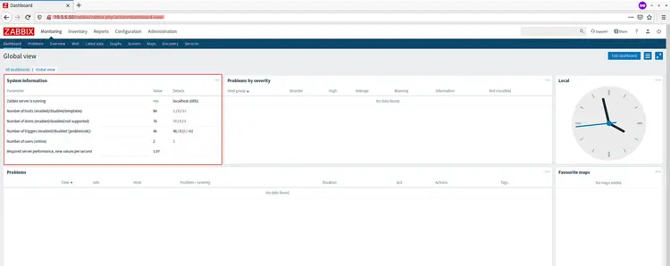 Zabbix Dashboard