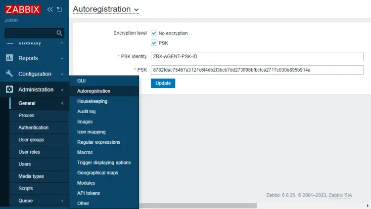 Zabbix Autoregistration Encryption