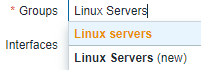 Zabbix Groups Option
