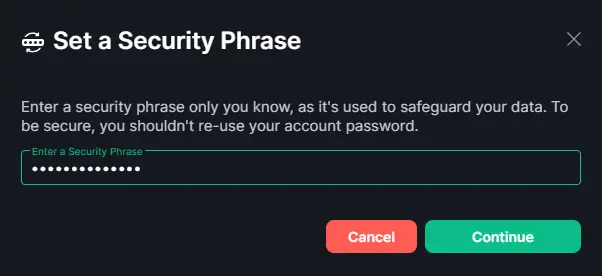 Element Security Phrase