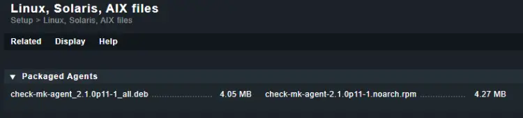 Checkmk Agents Download Package Page