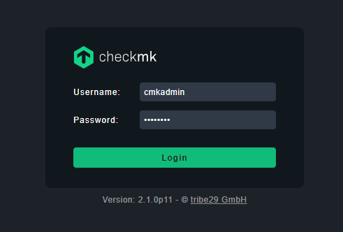 Checkmk Login Page