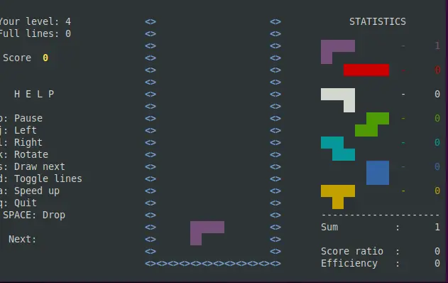 Play Tetris on Linux command-line