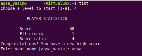 Tetris score