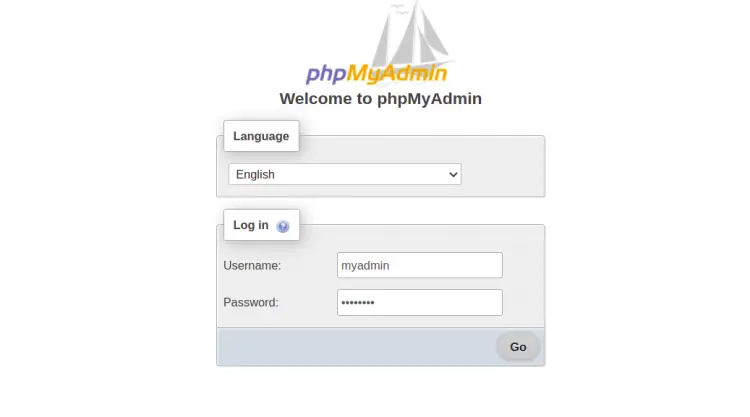 phpMyAdmin Login