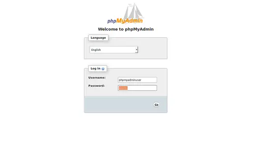phpMyAdmin login