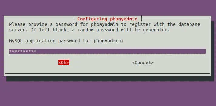 MySQL application password