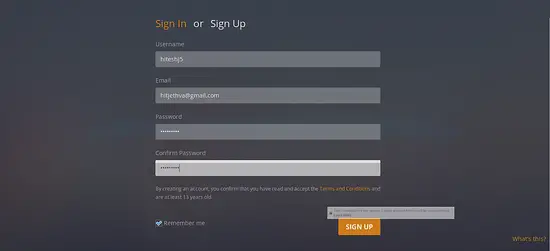 Create Plex Account