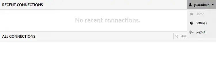Guacamole Web App Settings