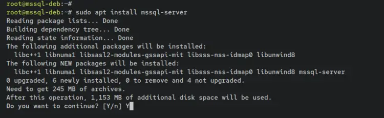 install mssql server