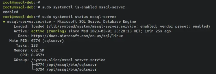 verify mssql server