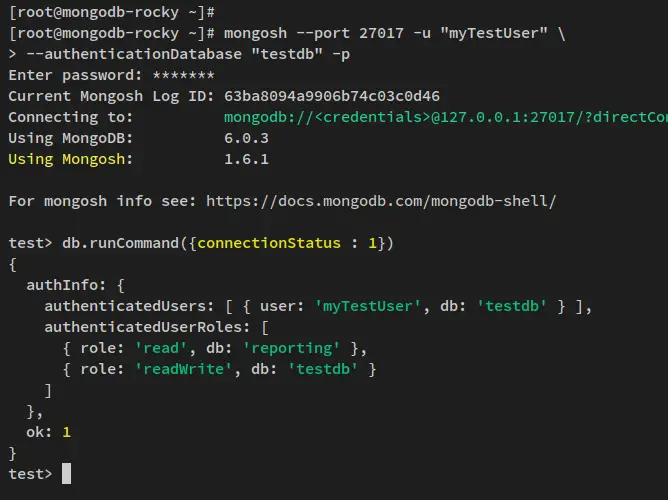 connect and verify authenication