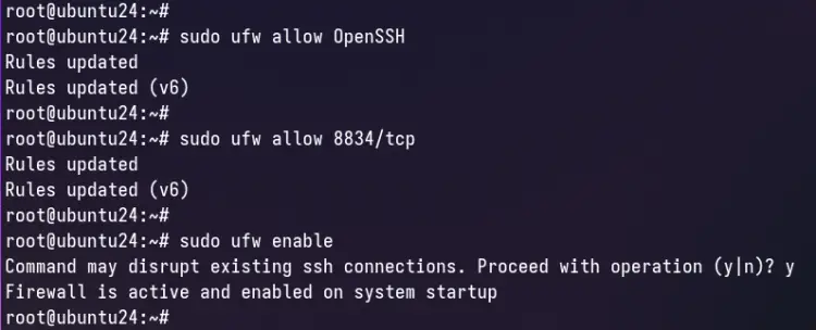 enable ufw