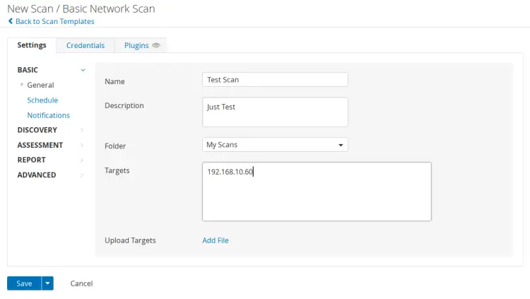 scan name