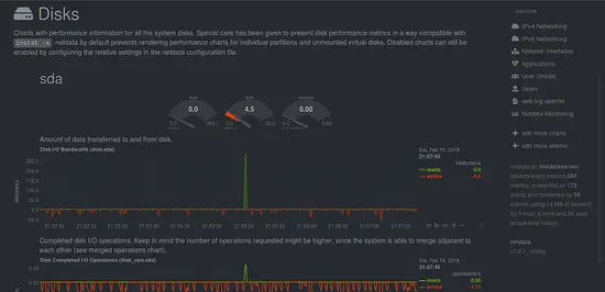 Disk usage monitoring