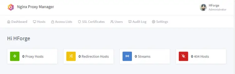 Nginx Proxy Manager Dashboard