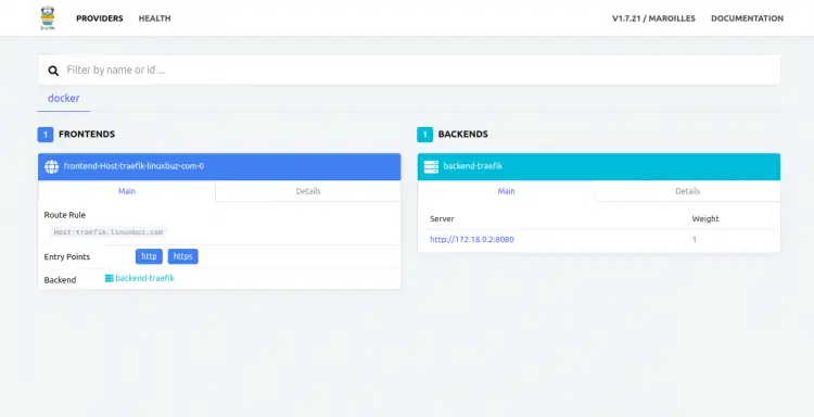 Traefik Dashboard