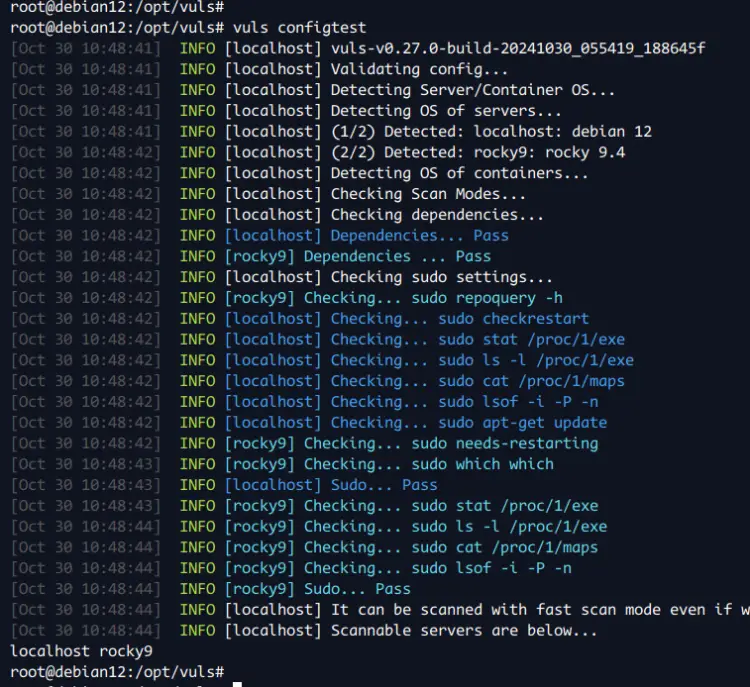 check configuration
