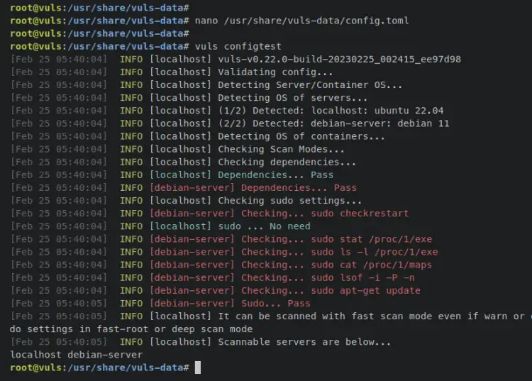 verify configuration