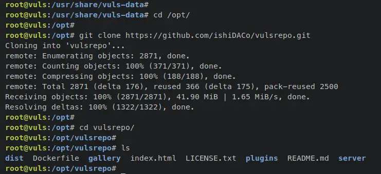 download vuls repo