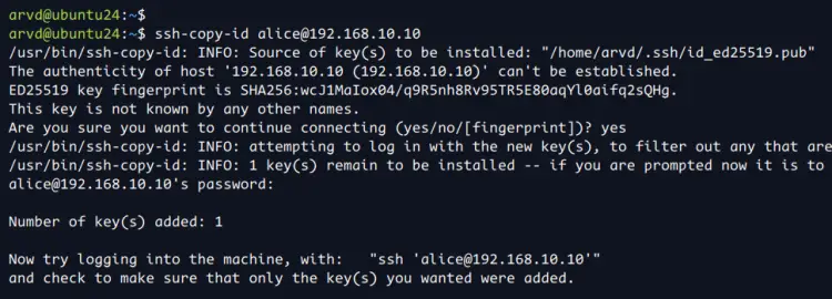 copy ssh key