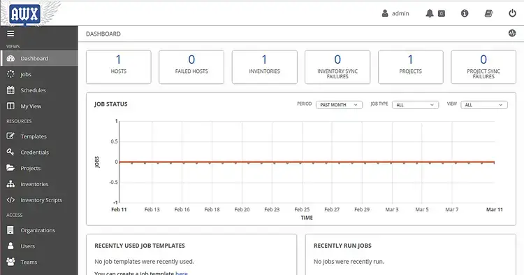 Ansible AWX Interface
