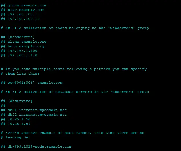 Creating Inventory File