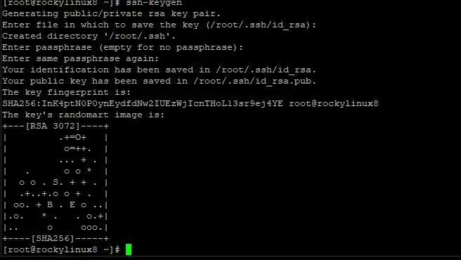 Generating an SSH key 