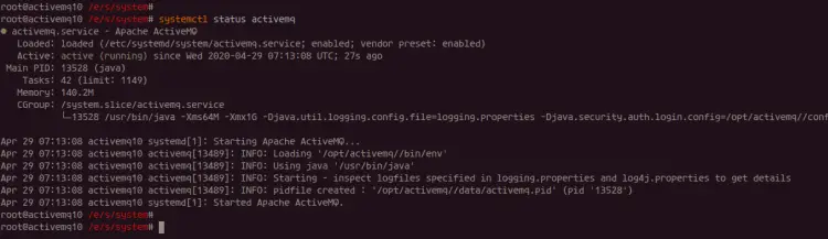 Apache ActiveMQ is up and running on Debian 10