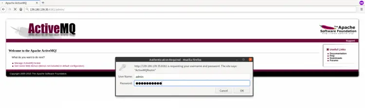 Apache ActiveMQ Login Page