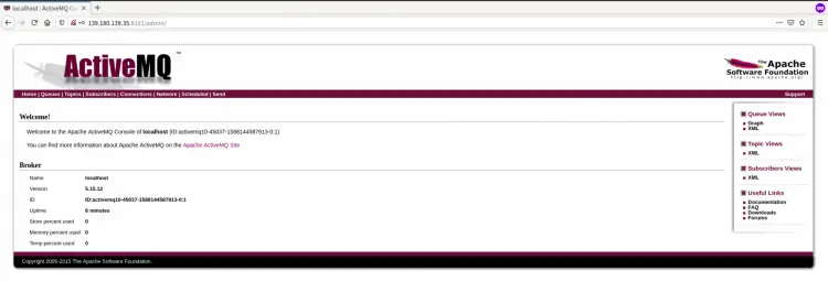 Apache ActiveMQ Dashboard