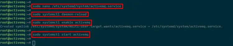 setup actyivemq as systemd service