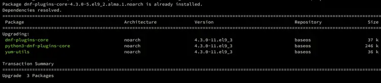 dnf plugin core